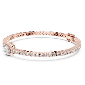 Bracelet tennis en or jaune massif 14 carats certifié VDS IGI avec diamants de laboratoire cultivés 13G Cadeau de luxe pour elle - Product Image 1