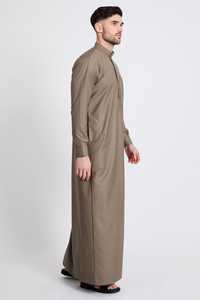 2025 nouveau dubaï modeste femmes décontracté Abaya robe en gros Satin caftan 3 pièces ensemble trompette à volants manches inspiré musulman - Product Image 4