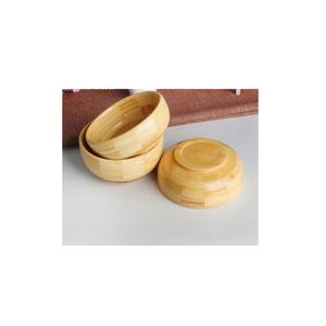 Mini bol en bois bol de service naturel avec revêtement émaillé bols de service pour salade de fruits et pâtes de couleur bois naturel - Product Image 1