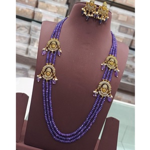 Magnifique collier Kundan artisanal ensemble de bijoux collier de créateur pour femmes filles pour mariage tenue de fête - Product Image 1
