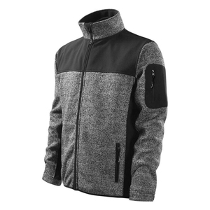 Factory Custom Stand Collar Men Fleece Jacket Embroidery <b>Zip</b> <b>up</b> Sherpa Fleece Jacket - Product Image 4