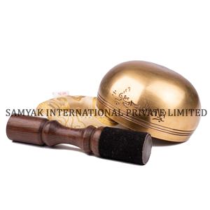 Top vente lune Logo sculpté métal artisanat bol chantant coffret cadeau propre gravé bol coussin attaquant pour la décoration de la maison prière - Product Image 6