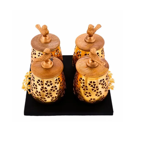 ชามใส่ผลไม้อบแห้งทองเหลืองตกแต่งสไตล์อินเดีย กล่องตกแต่ง ของชำร่วยงานแต่งงาน ราคาขายส่ง พร้อมบรรจุภัณฑ์ - Product Image 4