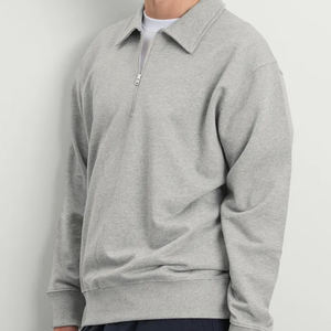 Sudadera con Cremallera y Diseño Gráfico Personalizado OEM, Sudadera de Gran Tamaño para Hombre, Sudadera con Media Cremallera, Sudadera Holgada y Transpirable - Product Image 4