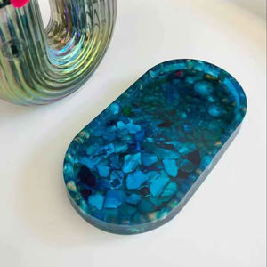 Resin Decorative <b>Tray</b> in Multiple Colors Cosmetic Organizer Home Decor Oval Resin <b>Tray</b> Vanity <b>Tray</b> High Quality - Product Image 1