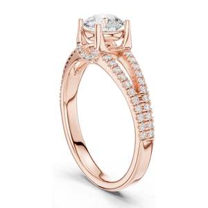Anillo de Compromiso Solitario con Diamante de Laboratorio Redondo Brillante de 1.124 CT para Mujer, Claridad VVS-VS EF, Oro de 18K, 14K, 10K y Plata 925 - Product Image 5