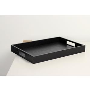 Bandeja de servicio otomana Bandeja de servicio y madera negra Precio de fábrica directo de alta calidad Bandeja decorativa rectangular Fabricante de lujo - Product Image 1