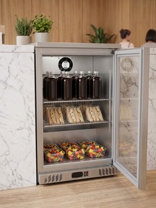 Réfrigérateur de bar haut de gamme pour aliments légers, salades de fruits, sandwichs au pain intégral, boissons froides, avec porte vitrée - Product Image 1