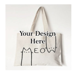 Vente en gros de sacs fourre-tout élégants écologiques personnalisés 100% coton sacs à provisions à la mode impression de conception personnalisée pour cadeau - Product Image 2