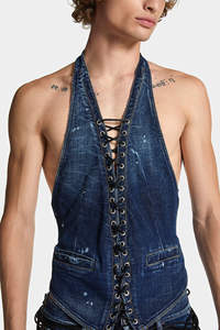 Corset en jean respirant de haute qualité pour femmes Style décontracté vintage avec broderie pour l'hiver - Product Image 5