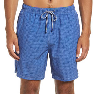 <b>Men</b> Swim <b>Shorts</b> Royal Blue Micro Geometric Print UPF 50 Plus Sun Protection Quick Dry Waterproof Spandex/Polyester Board <b>Shorts</b> - Product Image 2