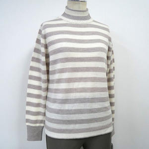 Suéter de punto importado de primera calidad para mujer, manga larga a rayas, ropa de calle larga, estilo informal, suéter de primera calidad al por mayor - Product Image 4