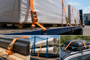 Sangle à cliquet de fixation de conteneurs en polyester 38 mm 2000 kg haute résistance pour le transport de marchandises, logo personnalisé, service OEM - Product Image 2