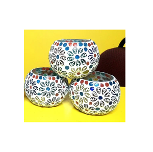 Meilleures ventes porte-bougies en verre, échantillon disponible, ajout luxueux, porte-bougies en mosaïque, haute qualité Votive - Product Image 5