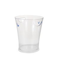 Seau à glace argenté avec lumières LED pour KTV et soirées, distributeurs, personnalisation OEM