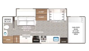 New 2026 T-h-o-r C-o-l-e-m-a-n 22E-Z-F RV Travel Trailers for Comfortable Rv-Travelling - Product Image 3