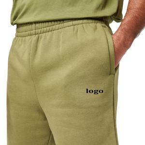 <b>Men's</b> High Street <b>Running</b> <b>Shorts</b> Custom Logo Cotton Fleece Sweat <b>Shorts</b> Solid Color Terry Fabric for Marathon Fitness Jogging - Product Image 2