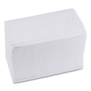 Boardwalk BWK8321 15 In. X 17 In. 2-Ply Disposable Dinner Napkins White 1/8-Fold Pack of 10/Carton - Product Image 4