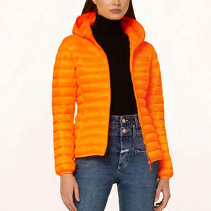 Chaqueta acolchada de Invierno para mujer de alta calidad, personalizada, a prueba de viento, para exteriores, tela de lona, tarifa directa de fábrica al por mayor - Product Image 3