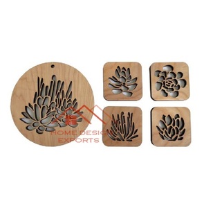 Utilisation au service disponible au prix de gros de l'Inde organisateur de table ensemble de sous-verres en bois pour boissons - Product Image 1