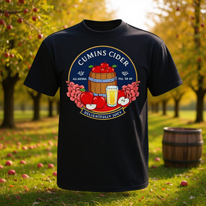 เสื้อยืดโปรโมชั่น Cumins Cider Cheeky สำหรับผู้ใหญ่ ลายขำขัน - Product Image 3