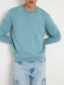 Sweat-shirt pour homme à col rond de couleur bleu clair très vendu, tissu 100% coton, 400 GSM, taille plus, respirant, sweat-shirt hip-hop pour homme - Product Image 6