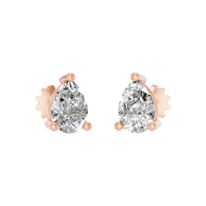 ต่างหูเม็ดเดี่ยวทรงลูกแพร์สีทอง14K ได้รับการรับรองจากห้องปฏิบัติการเครื่องประดับเพชรที่ดีสำหรับงานแต่งงานของผู้หญิงและของขวัญครบรอบ - Product Image 4