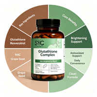 Complément de glutathion 7-en-1 OEM avec resvératrol et NAC pour le blanchiment de la peau et la réparation cellulaire – Vente en gros pour les professionnels