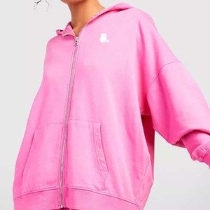 เสื้อฮู้ดดี้สปอร์ตแบบซิป 2 in 1 สำหรับผู้หญิง ผ้าฝ้าย 100% คุณภาพสูง สไตล์วินเทจ ล้างสีแบบแอซิด พิมพ์ลาย ระบายอากาศได้ดี เหมาะสำหรับฤดูหนาว - Product Image 2