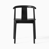 Chaise de salle à manger d'appoint Home Cadre en bois massif Couleur peinte en noir Chaise de salle à manger pour restaurant et hôtel Style moderne