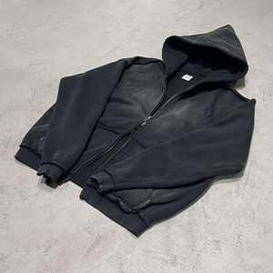 Sweat-shirt à capuche surdimensionné coupe délavée à l'acide pour homme, sweat-shirt Boxy lourd, pull-over, veste à capuche zippée - Product Image 6