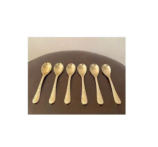 Cucchiaio per posate in oro con design classico di lusso cucchiaio in ottone prodotto più venduto per la cucina formato su misura con la migliore vendita
