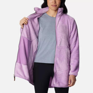 Wholesale custom Fleece Jacket High Quality Autumn Full Zip Up 100% cotton <b>Hoodie</b> Winter Warm Coat - Product Image 3