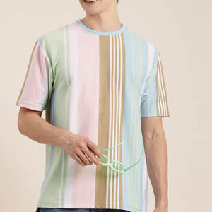 เสื้อยืดคอกลมทรงหลวมสำหรับผู้ชายเสื้อยืดผ้าฝ้าย100% พิมพ์ลายซับลิเมชันงานออกแบบได้ตามที่ต้องการ - Product Image 1