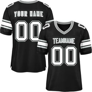 Vêtements de club personnalisés vêtements de sport maillots de football américain OEM séchage rapide polyester maille respirant manches rayures équipe Logo numéros - Product Image 1