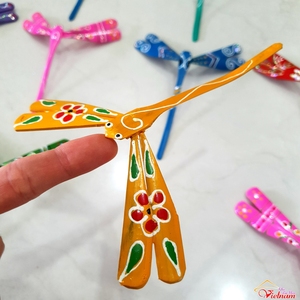 Recuerdo de libélula de bambú tradicional hecho a mano de Vietnam-Regalo artesanal popular ecológico para niños y decoración del hogar - Product Image 2