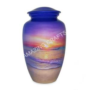 Nuevo Diseño Tradicional, Urna Funeraria de Aluminio Hecha a Mano en Color Rosa Real, Ecológica, Duradera, Estilo Americano, Capacidad de 200 Pulgadas Cúbicas - Product Image 5