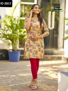 Colecciones de ropa india y pakistaní Simple Simmer Silk Kurtis Tallas grandes Casual y uso diario Impreso Kurtis - Product Image 2