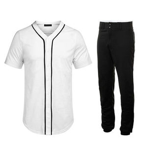 Paquete de béisbol personalizado al por mayor con Jersey y pantalón de béisbol 100% poliéster absorbe la humedad uniforme de béisbol de estilo único - Product Image 3