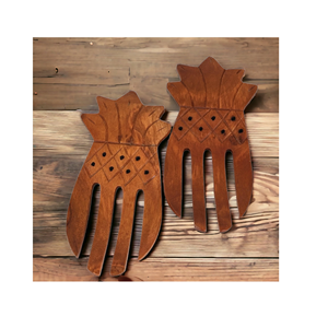 Couverts de cuisine Cuillère à salade à main en bois naturel personnalisée design créatif de qualité supérieure à un coût raisonnable - Product Image 4