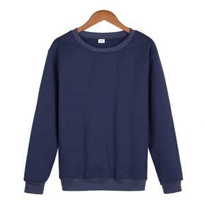 Pull-over unisexe respirant en molleton 100 % coton, coupe classique, col rond, motif uni, poids du tissu 370 g, pour l'automne - Product Image 1