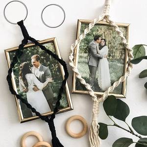 Vente en gros 100% coton, cintre pour cadre photo en macramé, qualité supérieure, fait à la main par des artisans indiens pour la décoration intérieure - Product Image 6