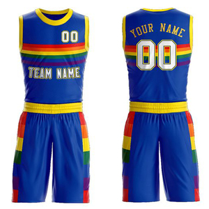 Camiseta de baloncesto Reversible de poliéster 100% para hombre, conjunto de uniforme de entrenamiento transpirable personalizado personalizable, estampado de talla grande - Product Image 4
