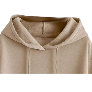 Vestido Sudadera de Felpa Personalizado para Mujer, 100% Algodón, Transpirable, Resistente al Viento, Ecológico, Diseño en Relieve, Hombros Caídos, Cuello Redondo - Product Image 2