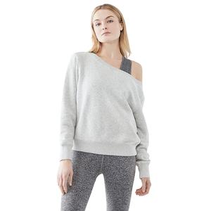 Sweat-shirt en molleton à col rond et épaules dénudées pour femmes en gros - Couleur et logo personnalisables, qualité supérieure, coupe ample, manches longues - Product Image 1