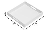 Plateau organisateur en acrylique transparent avec poignées, plateau de rangement pour comptoir, pour cosmétiques, bijoux, articles de toilette et fournitures de bureau