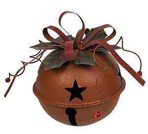 <b>Large</b> vintage style metal Christmas bell <b>ornament</b> wholesale for Christmas tree home wall decoration x mas new year made india - Product Image 3