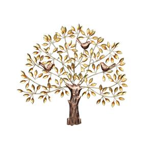 Sculpture murale feuille décorative d'art mural en métal doré Décoration murale avec cadre Décorations murales feuilles d'or bleu - Product Image 5