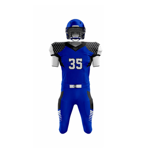 ชุดยูนิฟอร์มอเมริกันฟุตบอลแบบกำหนดเองได้ ครบชุด แห้งเร็ว ระบายอากาศดี เสื้อแขนสั้นสำหรับผู้ชาย ผลิตจากโพลีเอสเตอร์ 100% - Product Image 2