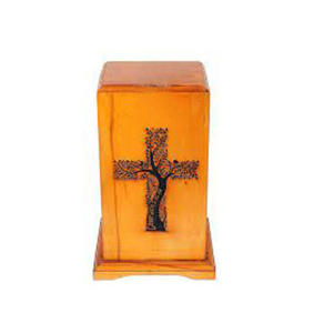 โกศใส่ศพทำจากไม้สไตล์อเมริกันสมัยใหม่สำหรับงานศพผู้ใหญ่ - Product Image 2